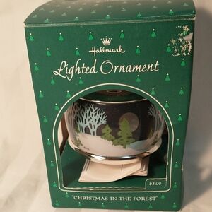 Vintage 1984 Hallmark lighted ornament " Christmas In The Forest"